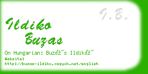 ildiko buzas business card